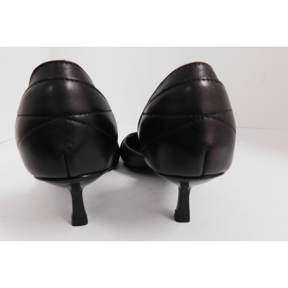 Gucci Brown Leather Pointed Buckle Kitten Heel Pumps Sz 35 C - Picture 5 of 6